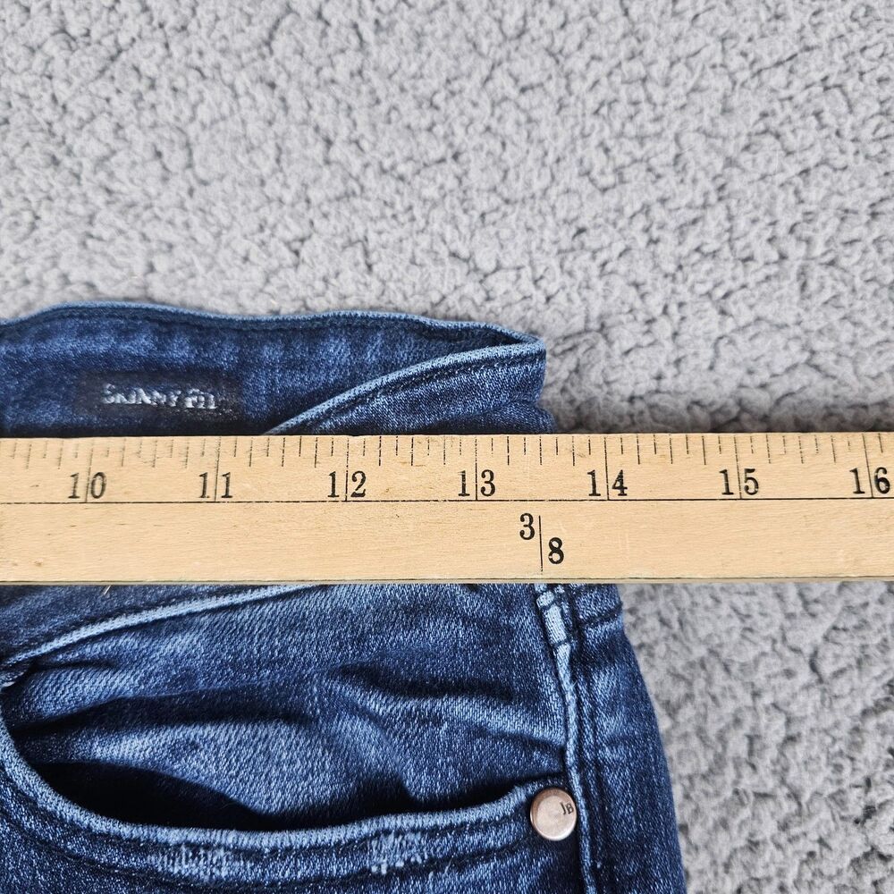 Judy Blue Jeans Womens 7/28 Skinny Fit Stretch Tummy Control Distress Dark Wash - Picture 9 of 15